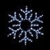 SNOWFLAKE 144 LED ΣΧΕΔΙΟ ΨΥΧΡΟ ΛΕΥΚΟ ΜΗΧΑΝΙΣΜΟ FLASH IP44 56cm ΣΥΝ 1.5m  | Aca | X0814422311